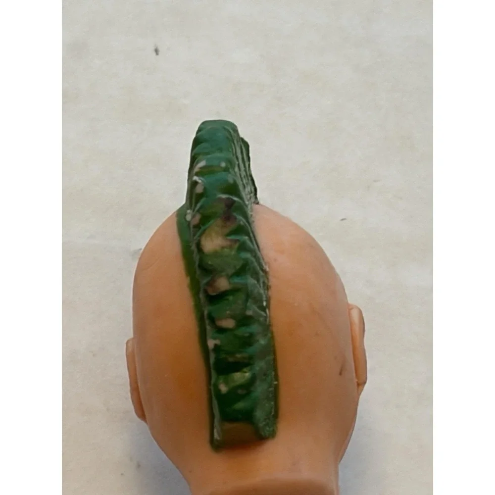 Vintage Pencil Topper Rubber Punk Mohawk Head Iowa State University ISU Souvenir